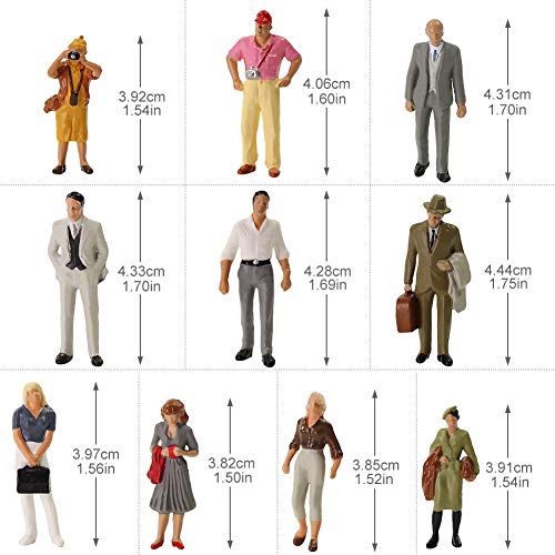 60Pcs O Gauge Painted Figures P4310-60-Nus Model Trains Passengers 30 Different Poses People Model Railway For Miniature Scenes #TOP6