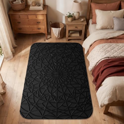 Alfombra geométrica de pelo bajo antimanchas fácil de limpiar para evitar polvo en el salón 6