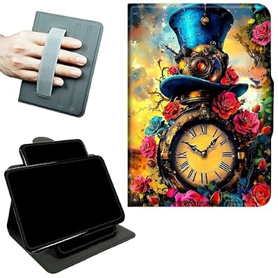 RWUTYTIUL Rotating Handle Case for Samsung Galaxy Tab A11 Plus 2026/A9 Plus 11" 2024, 360 Degree Swivel Kickstand with Magnetic Closure Shockproof Leather Cover for Women Men, Sunflower Yellow Cow
