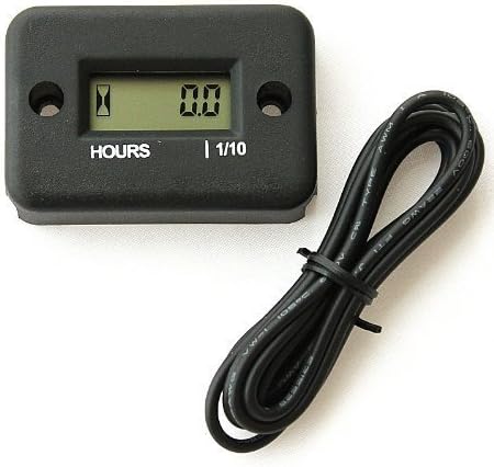 Docooler Inductive Hour Meter for Marine ATV Motorcycle Dirt Ski Waterproof - Black