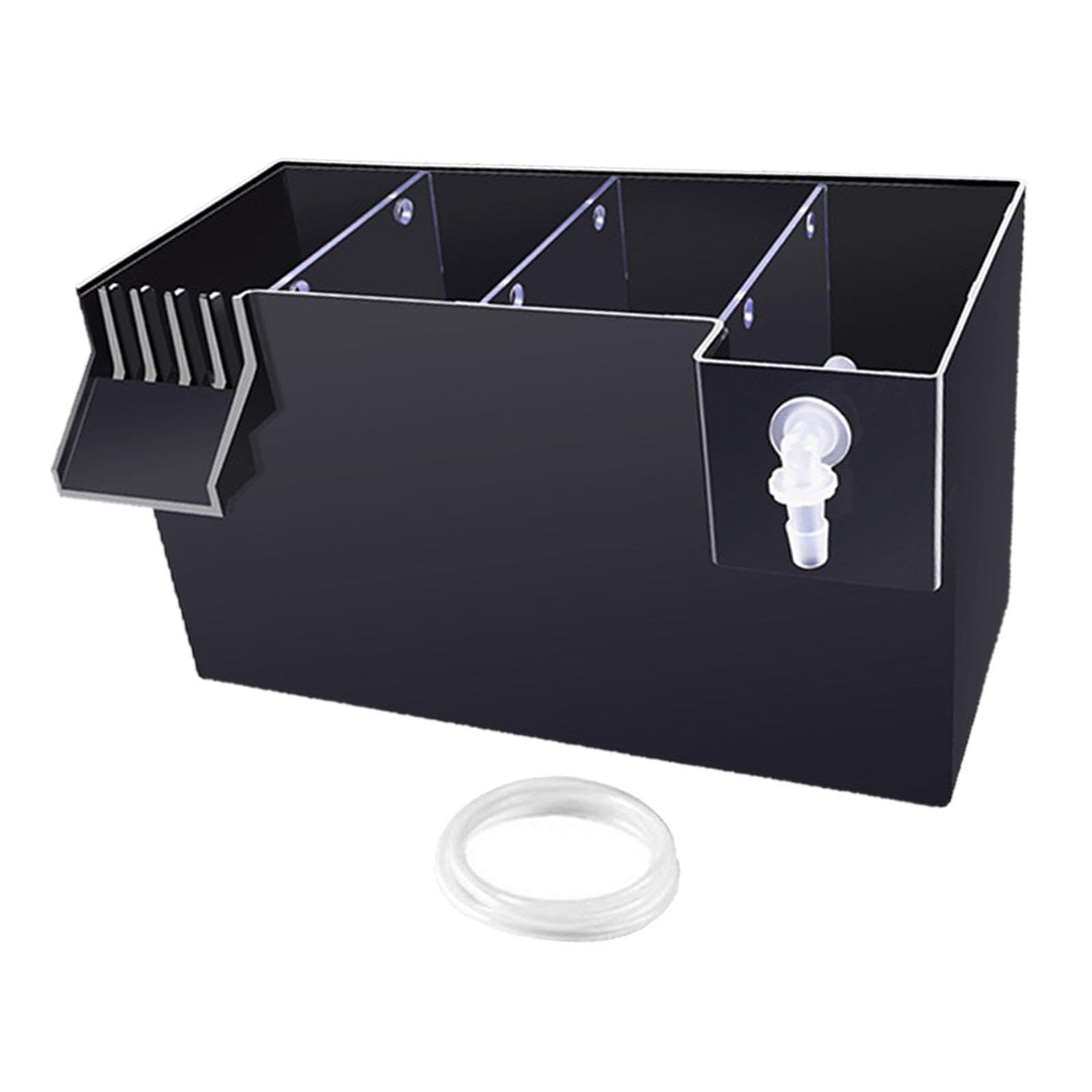 perfk Filtro per Acquario, Scatola Filtro sospesa, Filtro Silenzioso per Acquario, Scatola Filtro Esterna, Accessorio per Scatola filtrante per Acquario di, Nero 26x13.5x15cm