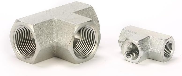 GT, Hydraulic adapter, Female BSPT socket tee adapter, Carbon steel adapter, 50pcs set (BSPT 3/8)