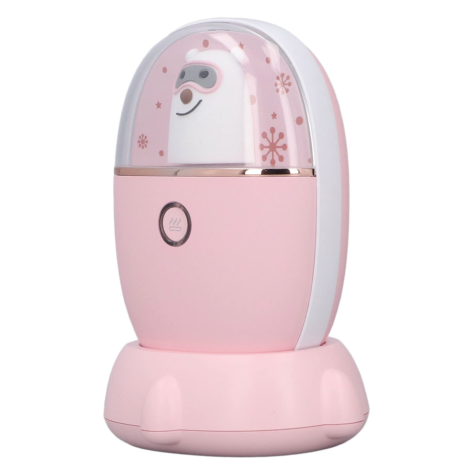 Scaldamani ricaricabile Piccolo scaldamani portatile bifacciale con ricarica USB per il viaggio a casa (Rosa)
