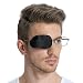 FCAROLYN Silk Eye Patch for Glasses to Treat Lazy Eye/Amblyopia/Strabismus ONE Patch,Large,Black