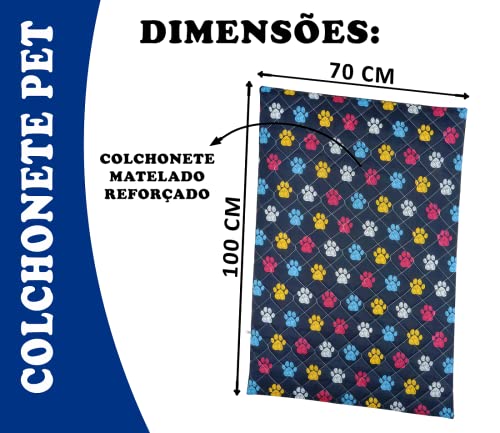 COLCHONETE PET MATELADO CAMA PET IMPERMEAVEL (MARINHO)