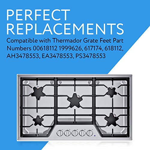 IMPRESA - 20 Pack Impresa Thermador Grate Feet Part Compatible with Part Number 00618112 1999626, 617174, 618112, AH3478553, EA3478553, PS3478553 - Thumbnail 2