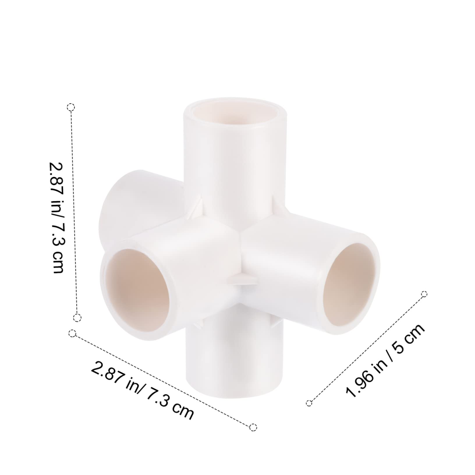 BESTonZON Raccordi per Tubo Irrigazione a 5 Vie in PVC Bianco 20 Pezzi