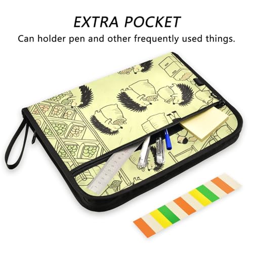 Carpeta clasificadora A4 organizador de papel de 13 bolsillos archivador con cremallera verde 2