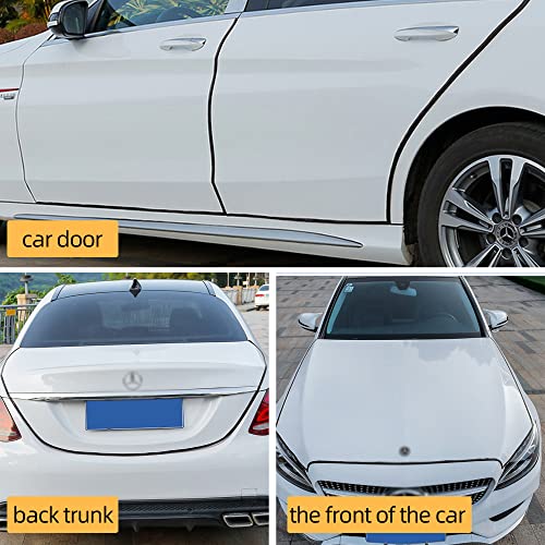 Car Door Protector Edge Guards Universal Soft Rubber Car Door Edge Protector U Shape Automotive Door Entry Guard,Fits For Auto Door Edge Trim Molding For Most Car Decoration Accessories(16Ft 5M) #TOP5