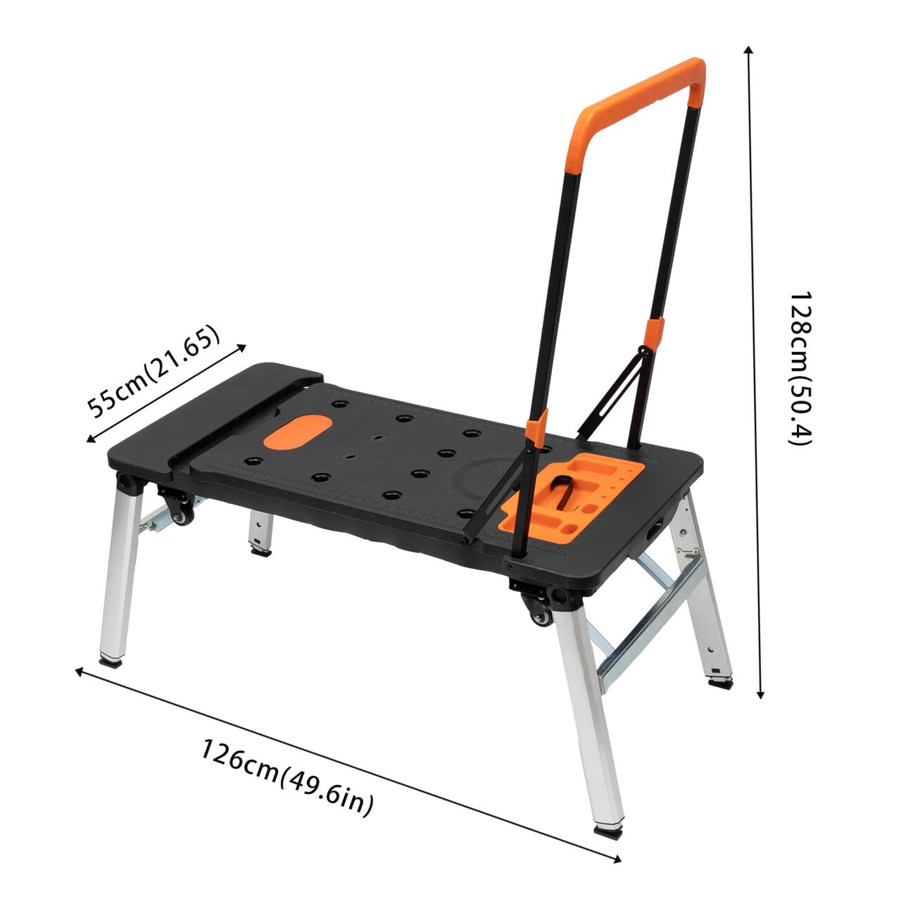 Banco de trabajo plegable, carrito portátil, mesa de trabajo de garaje, carrito de taller, mesa de trabajo, plataforma de trabajo, plataforma de trabajo, plegable, mesa de trabajo, multifuncional,