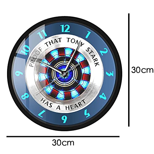 Reloj de Pared Redondo con Marco de Metal Negro 12" miniatura 3