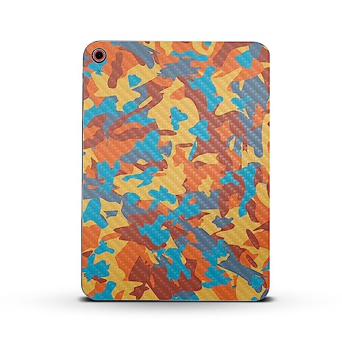 Image of MightySkins Carbon Fiber Skin Compatible with Apple iPad 10.9 inch 10th Gen (2022) Full Wrap Kit - Retro Camouflage | Protective, Durable Textured Carbon Fiber Finish | Easy to Apply | Made in The USA