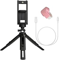 Vista 1 de Control remoto de cámara Bluetooth para iPhone, anillo para selfie Snap Away con trípode ajustable, control remoto inalámbrico para cámara