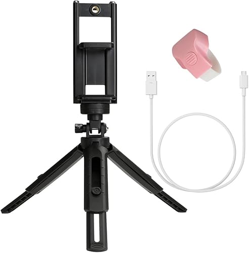 Control remoto de cámara Bluetooth para iPhone, anillo para selfie Snap Away con trípode ajustable, control remoto inalámbrico para cámara de
