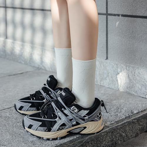 Mcool Mary Womens Socks, Womens Crew Socks Casual Thin Breathable Knit Cotton Comfy Dress Socks for Women 6Pack3