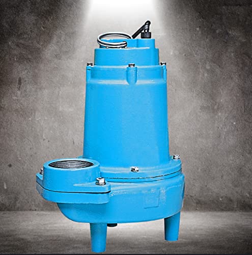 Image of Little Giant 14S-CIM, 115 Volt, 1 /2 HP, 6000 GPH Manual Submersible Sewage Ejector Pump, 20-Foot Power Cord, 3-Inch Discharge, Blue, 514420