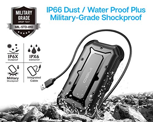 ineo 2.5 inch USB 3.0 Type A Rugged Waterproof & Shockproof IP66 External Hard Drive Enclosure for 2.5 inch 9.5mm & 7mm SATA HDD SSD [T2566-II] - Thumbnail 6
