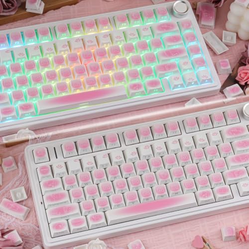 Teclas PBT personalizadas Sunzit de 130 piezas de alta resistencia perfil Cherry 3