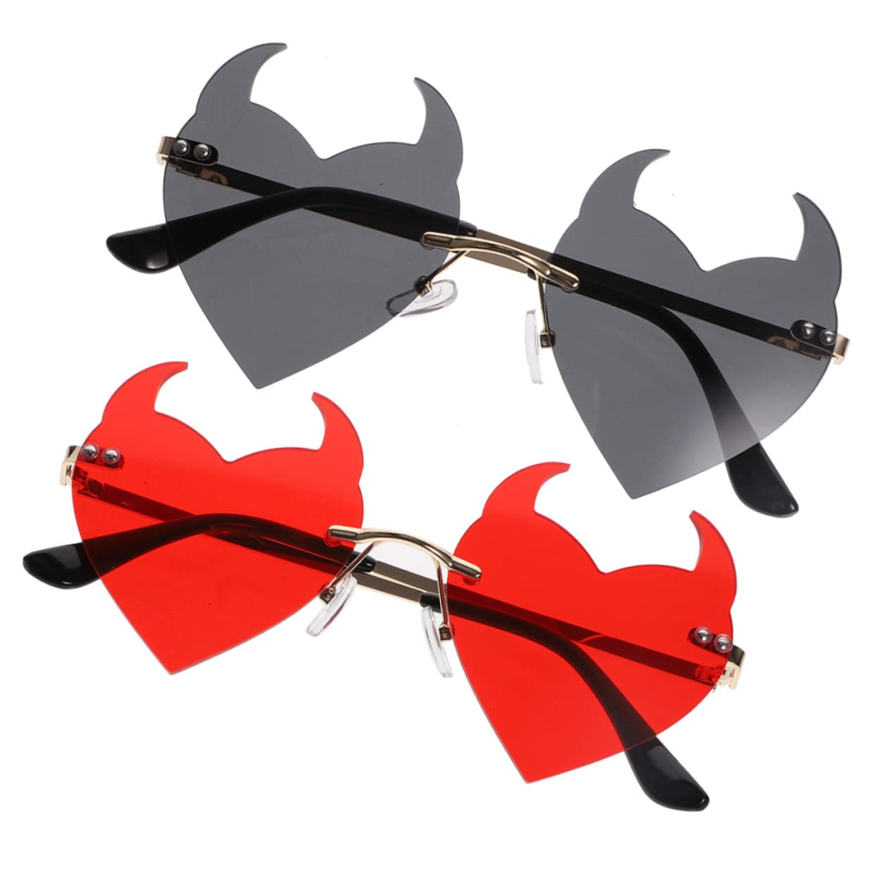 BESTYASH Occhiali Da Sole A Forma Di Cuore Occhiali Da Sole Da Donna Festa Heart Shaped Sunglasses Heart Sunglasses Occhiali Da Sole A Cuore Da Donna Occhiali Estivi Pc