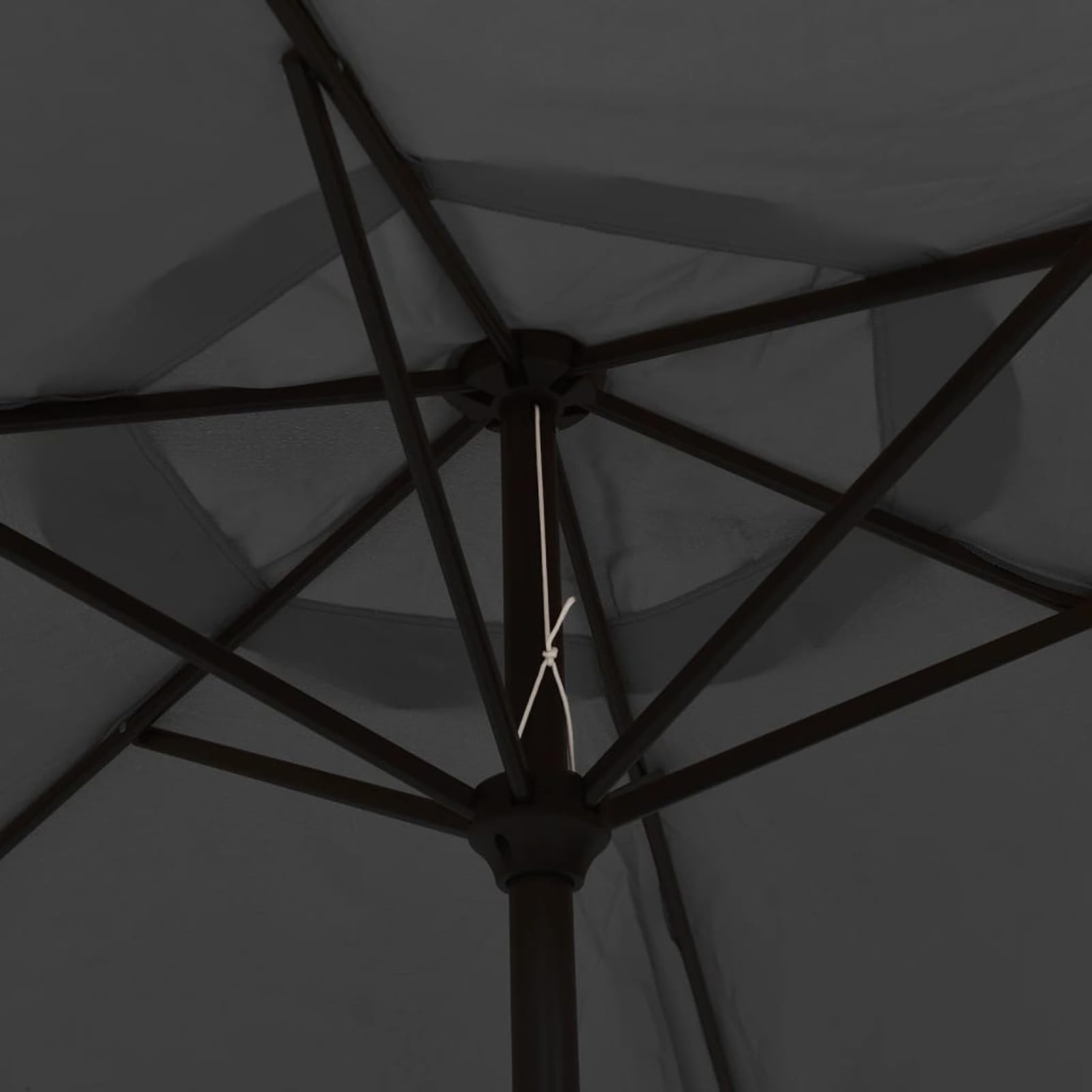 Homgoday Sombrilla de jardín con Luces LED Palo de Acero Antracita 300cm Sombrilla Terraza Exterior, Sombrilla Jardín Grande Orientable Jardín Parasol Balcón