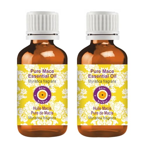 Huile essentielle de macis Myristica fragrans pure aromathérapie naturelle 100ml lot de 2