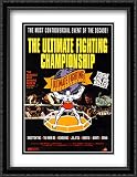 UFC Ultimate Fighting Championship 28x36 Double Matted Large Black Ornate Framed Fight Poster Art Print