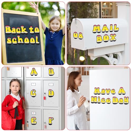 260 PCS Bulletin Board Letters for Classroom 4” Letters Combo Pack Set Pencil Checkered Car Classroom Decorations Alphabet Numbers Symbols Letters for Bulletin Board Cutouts Card for Classroom Decor