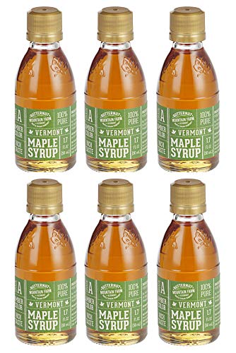 Butternut Mountain Farm - Amber Rich Pure Grade A Vermont Maple Syrup, 1.7 oz Nip (6 Pack)