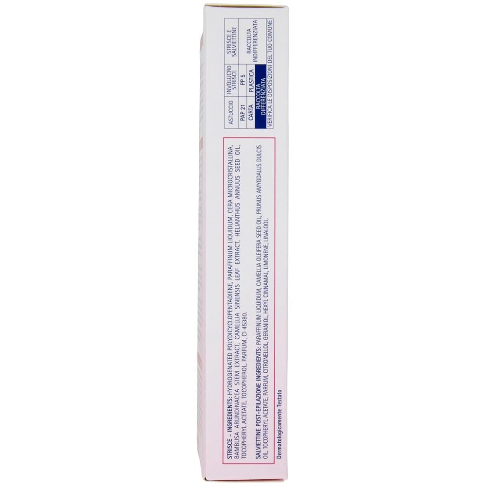 Strep Crystal Strisce Depilatorie Viso E Parti Delicate Con Olio Di Camelia e Vitamina E 20Pz