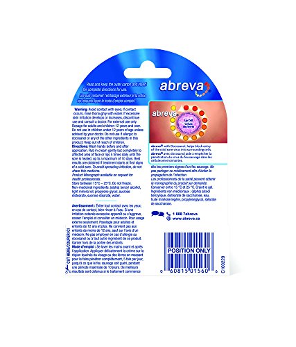 Abreva Cold Sore Med Size .07 Abreva Cold Sore Treatment Cream #TOP1