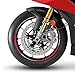 Set Tiras Adhesivo Compatible para Moto Cagiva Ruedas 17 Stickers Tuning Italia