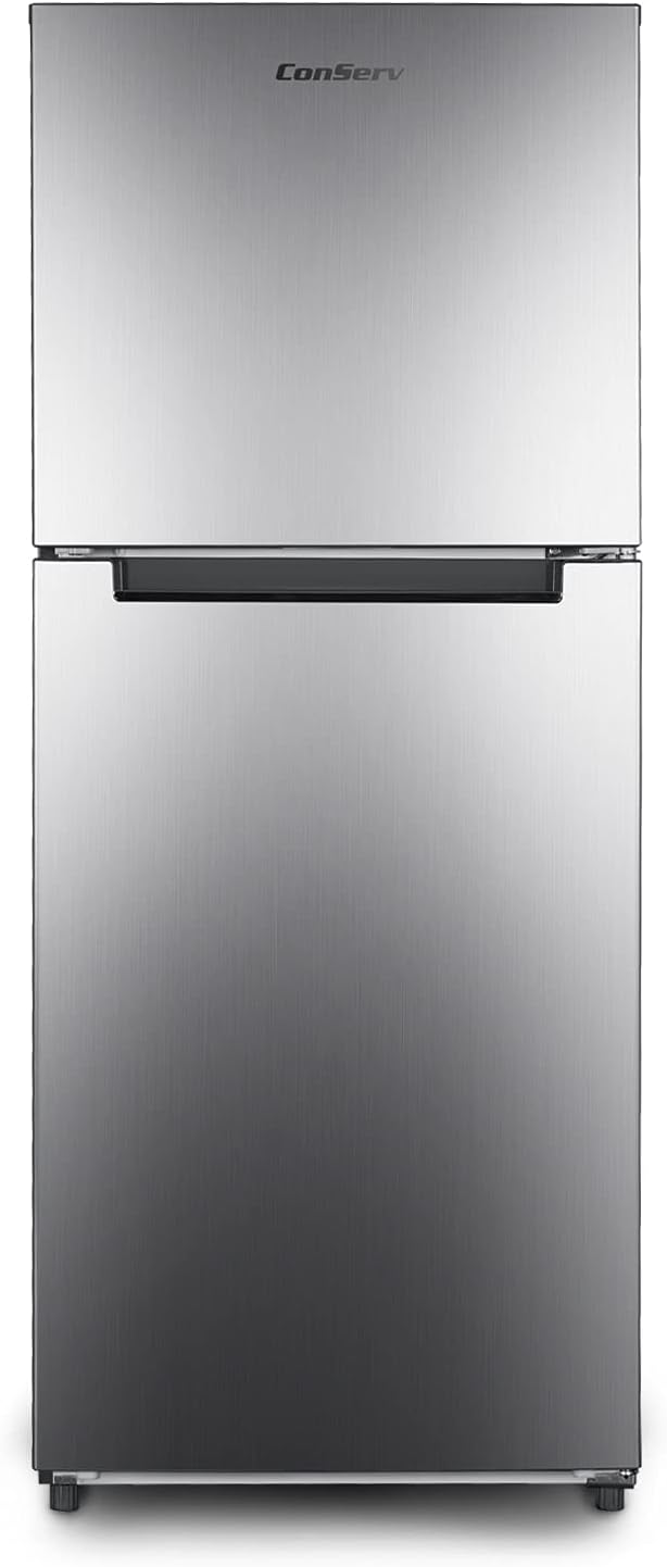Conserv 10cf TOP FREEZER REFRIGERATOR 24in Frost Free Quiet 43dB 110V SS