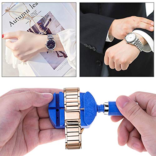 Watch Link Removal Tool Kit, Cridoz Watch Band Too   l Chain Link Pin Remover with 12pcs Replacement Pins and 3pcs Pin Punches for Watch Bracelet Sizing, Watch Strap Adjustment and Watch Repair