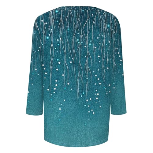 HTHLVMD Womens 3/4 Length Sleeve Tunic Tops Summer Fall Outfits 2025 Three Quarter Sleeve Casual V Neck T Shirts for Women