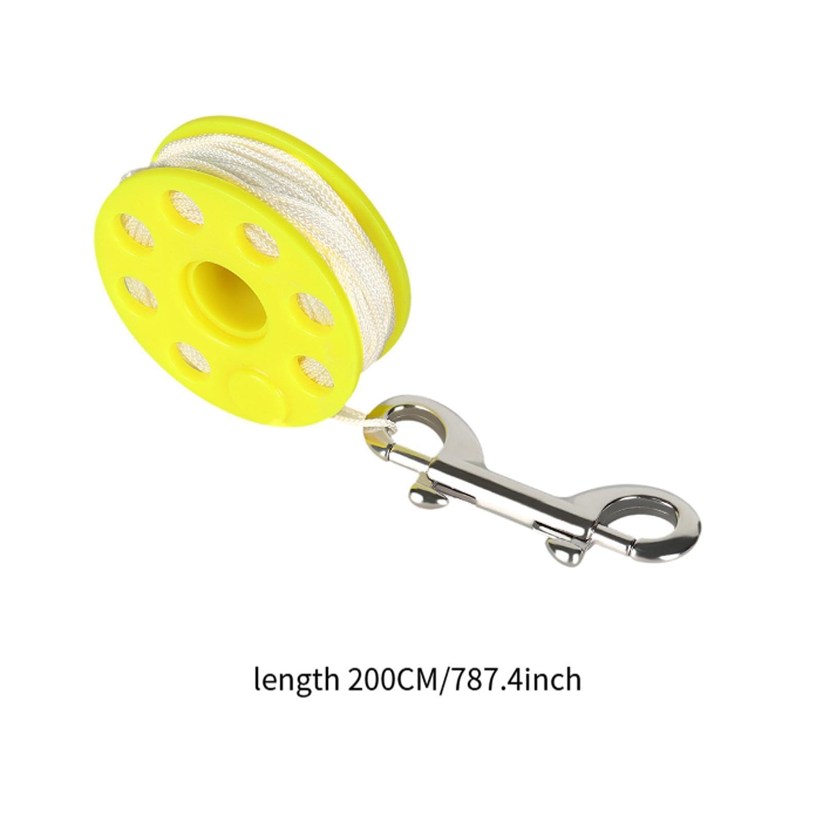 Mulinello da Immersione Compatto con Bobina a Moschettone a Doppio Bullone, Realizzato in Robusto Nylon per Un Controllo Affidabile della, Giallo