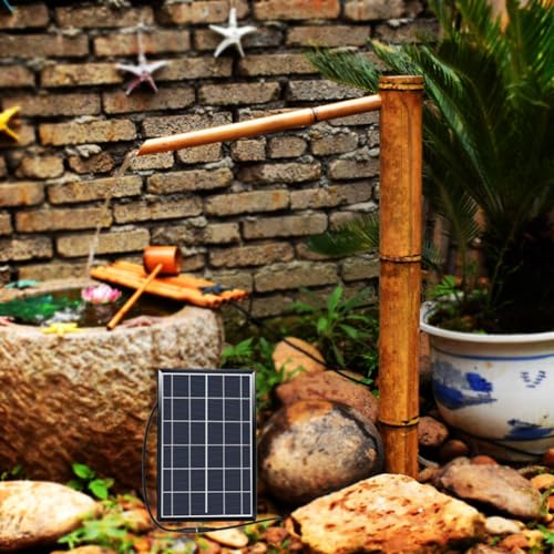 GIQKDZNUO Fuente de Agua de bambú con Bomba, Fuente Japonesa con Detalles de bambú, Sistema de circulación de Agua para paisajismo Exterior, decoración de jardín Zen, 35.4 Pulgadas