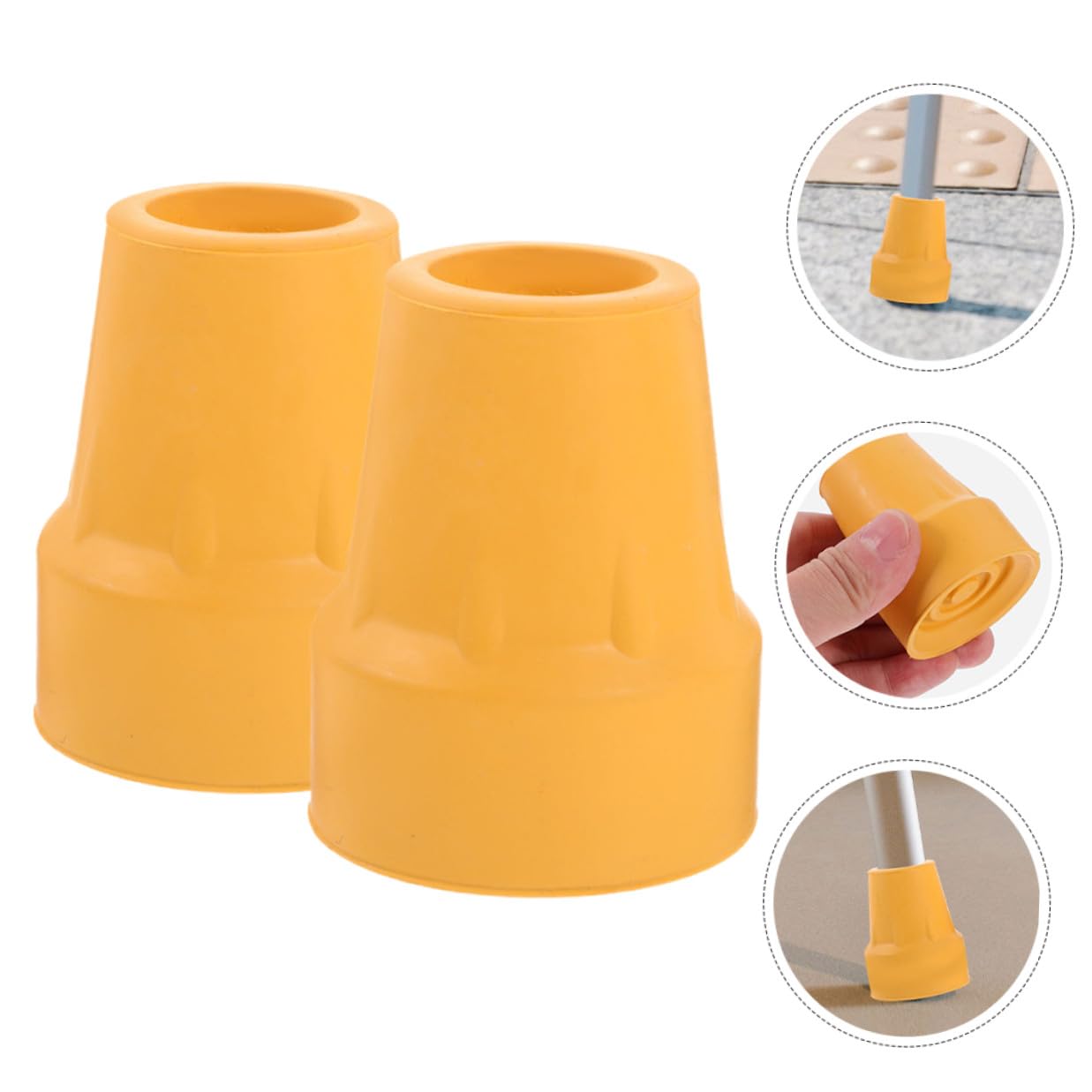 5 ensembles Coussinet Antidérapant Pour Tête Et Semelle Protection Pour Embouts De Canne Bâtons De Marche Robustes Embouts De Bâtons De Marche Embouts De 2 pièces * 5