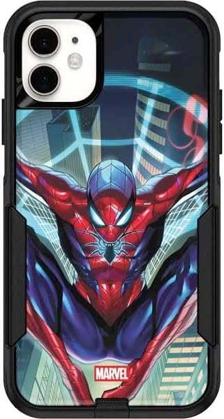 Skinit Decal Phone Skin Compatible with OtterBox Commuter iPhone 11 - Officially Licensed Marvel Spiderman Crawling Spiderman Design