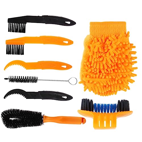 Yardwe 8 Pcs Bicycle Chain Washer Bike Chain Cleaners Motorcycle Chain Cleaner Motorcycle Washing Brush Cleaning Tools for Home Bike Accessories Bike Chain Clean Brush The Chain Nylon