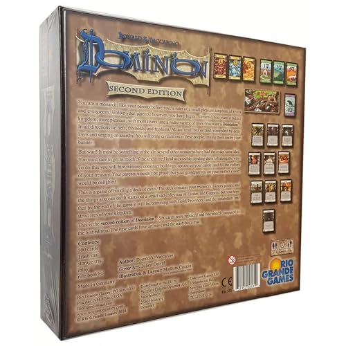 Rio Grande Games Dominion 2nd Edition Deck Building Strategy Card Game for 2-4 Players, Ages 13 Plus