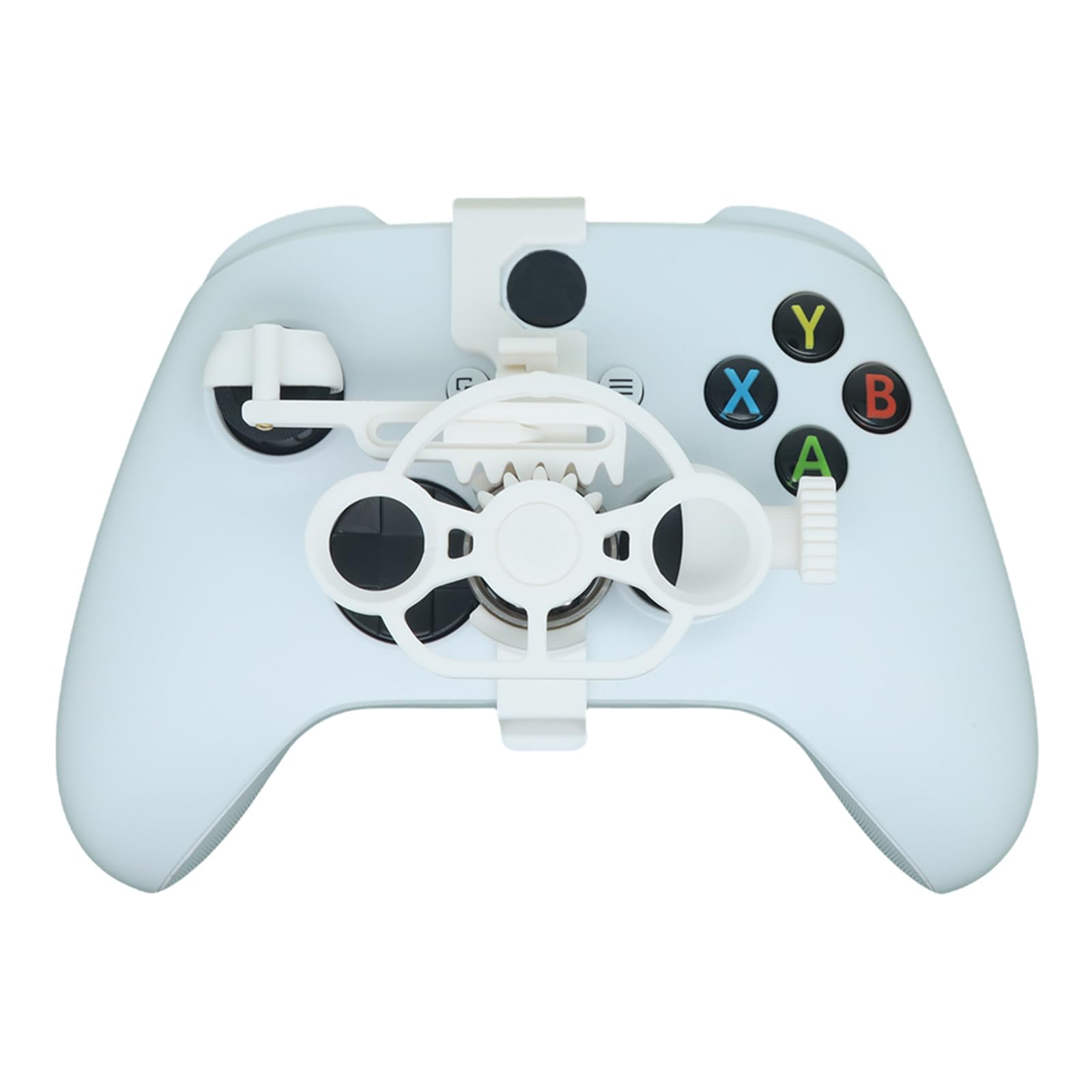TXW Game Controller Mini Steering Wheel for X-box Accessory for X-box Series X/S Racing Video Game,Game Joystick Racing Games Controller (White)
