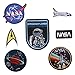 Tenner. London - Lot de 7 écussons brodés thermocollants à repasser/à coudre - Motif astronaute, NASA, agence spatiale, vaisseau spatial, explorateur