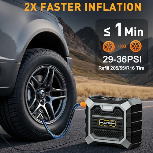 Save 50% on ZOPOM Portable Tire Inflator with Digital Gauge