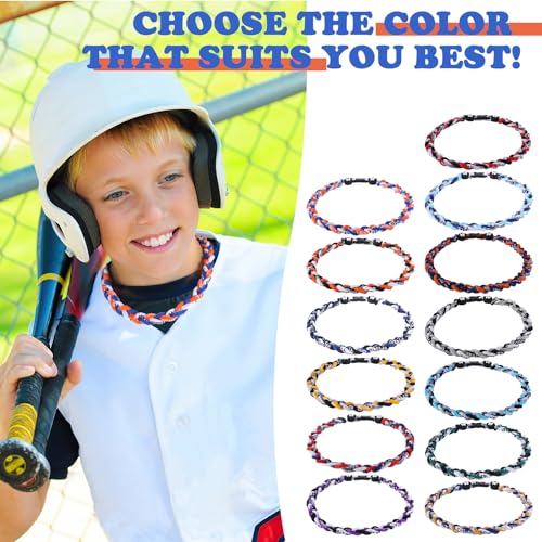 Premium 18inch Baseball Necklace w/Nylon Tri-Braided Rope Tornado Design3