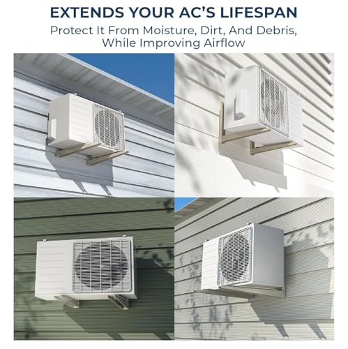 Image of Amazon Basics Heavy Duty AC Stand | Rust Proof Iron Air Conditioner Outdoor Unit Mounting Bracket, Supports Upto 200kg Weight | Air Conditioner Stand Comes with Necessary Wall Fittings - Pack of 1