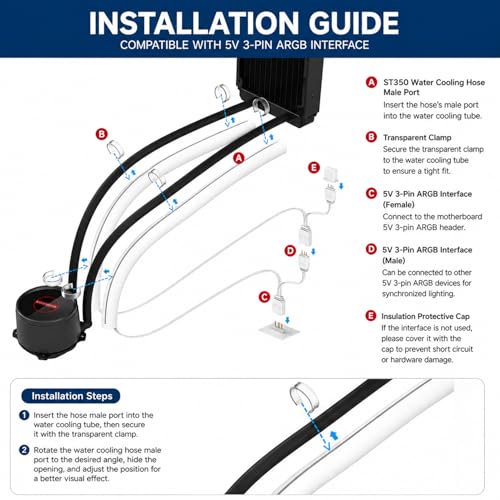 Image of ZORBES ARGB Soft Light Strip 34.5cm with 35 LEDs, Addressable RGB LED Lighting, 3-Pin 5V Sync Connector & Extension Cable, Dual Diffused Silicone Tube, Programmable 16.8M Colors, DIY PC Case Lighting