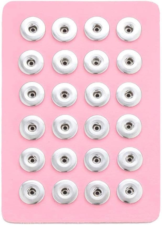 5pcs 18mm Snap Jewelry Buttons Sheets Mats Display Stand Board Snap Chunk Hold up to 24 Charms (yan5-2)