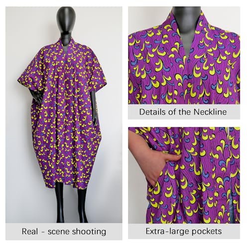 African Attire for Women Dashiki Kimono Cardigan Kaftan Plus Size Kente Wax Print Tops Ankara Caftan Robe One Size3