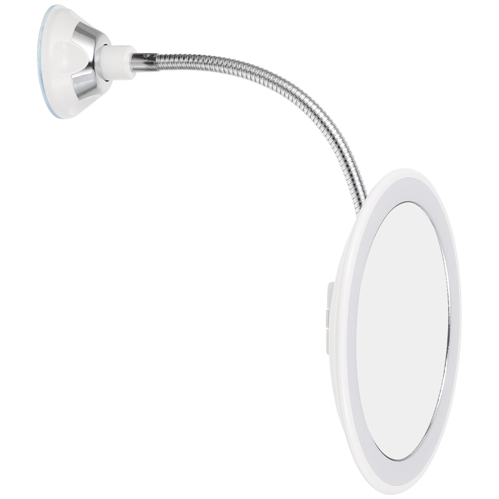 Zerodeko 360grado Specchio Trucco Ingranditore con Ventosa e Luce LED Rotazione Portatile per Viaggi e Bagno Adatto Trucco Preciso e Pulizia Profonda