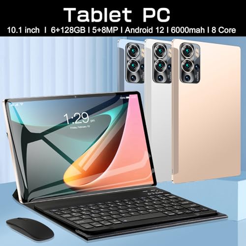 CIADAZ Tablet 6GB + 128GB 10,1 polegadas 1960 * 1080 High-Clear Android13 4G Chamando 8-Core MT6797
